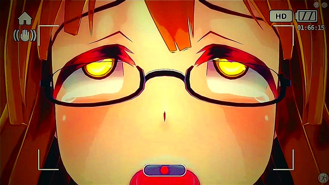 Hentai busty blonde sucks a huge cock