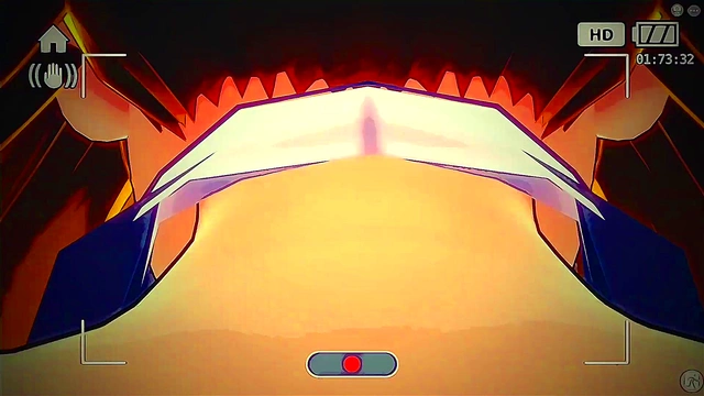 Hentai busty blonde sucks a huge cock