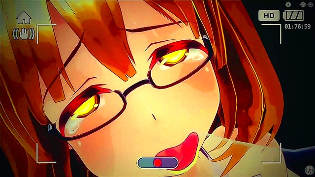 Hentai busty blonde sucks a huge cock