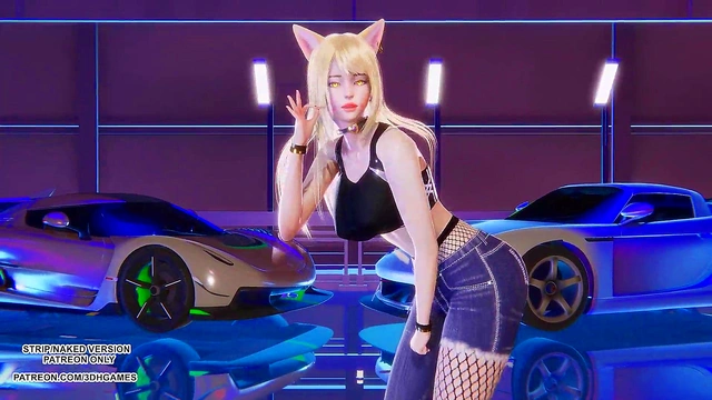 [MMD] EXID - Pink Hot Ahri Seraphine Akali Hot Kpop Dance League of Legends KDA Hentai