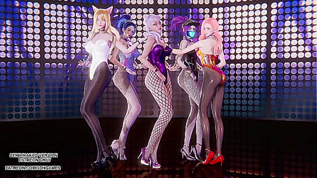 [MMD] EXID - Up Down Ahri Akali Kaisa Evelynn Seraphine Hot Kpop Dance League Of Legends