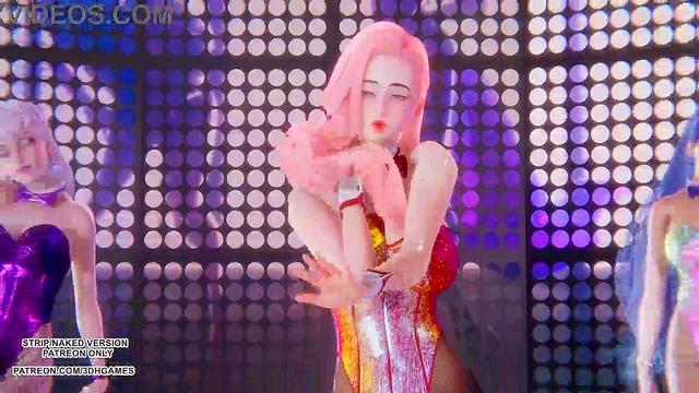 [MMD] EXID - Up Down Ahri Akali Kaisa Evelynn Seraphine Hot Kpop Dance League Of Legends