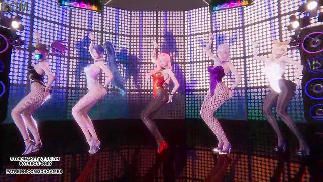 [MMD] EXID - Up Down Ahri Akali Kaisa Evelynn Seraphine Hot Kpop Dance League Of Legends