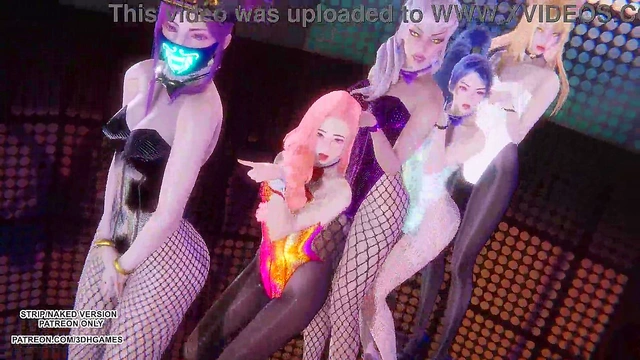 [MMD] EXID - Up Down Ahri Akali Kaisa Evelynn Seraphine Hot Kpop Dance League Of Legends