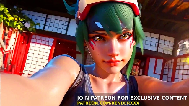 3D Animation : Overwatch - Kiriko Dick Ride Uncensored Hentai