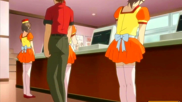 Boss Plays with His Shy Employee While Helping a Client - Hentai UNCENSORED [SUBTITLED]