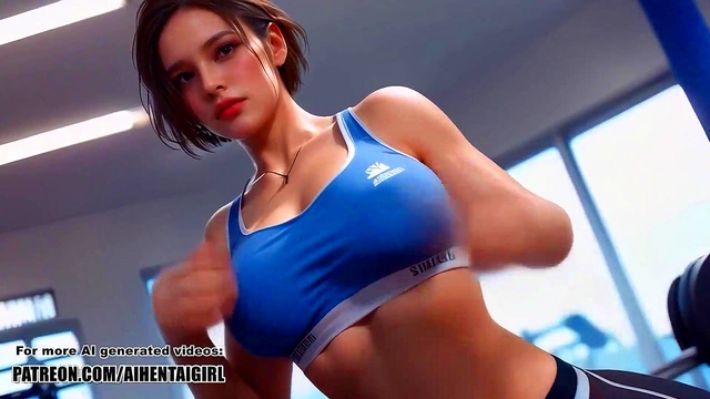 Resident Evil Jill Valentine cosplay Public Gym Topless Tease'Dildo Ride'POV Sex