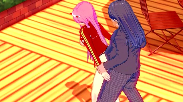 Zero Two of Darling in the Franxx getting fucked by an ugly guy