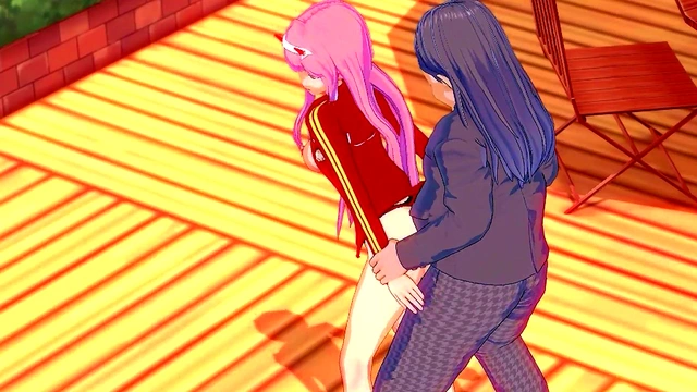 Zero Two of Darling in the Franxx getting fucked by an ugly guy