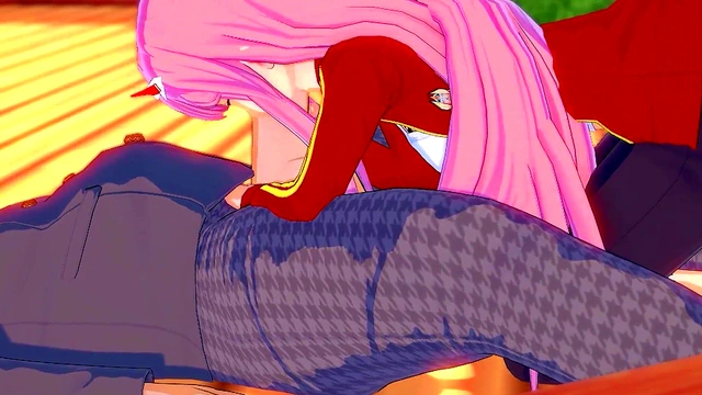 Zero Two of Darling in the Franxx getting fucked by an ugly guy