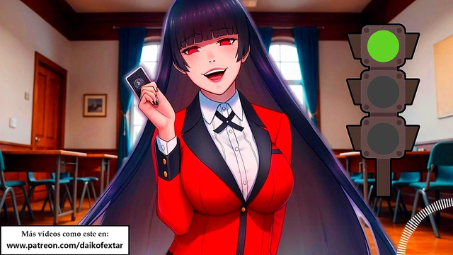 JOI hentai - Green light'red light Masturbation instructions with Spanish voice Kakegurui