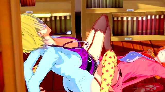 Hentai Lesbian sex between a doctor and a student