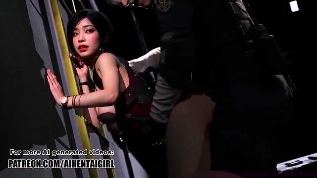 Resident Evil Ada Wong cosplay Hard Fucked in a Dark Alley