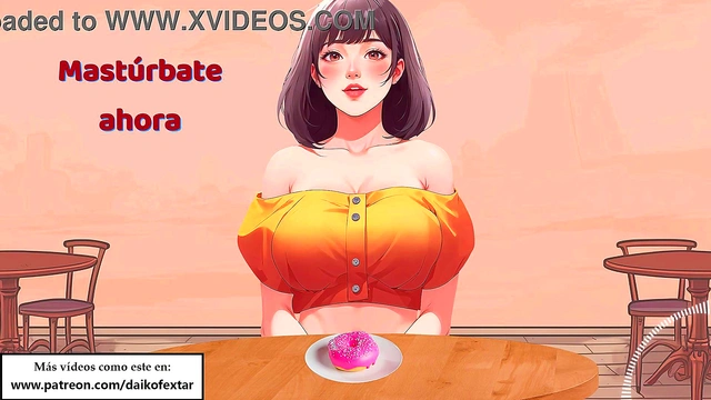 Cum nonstop at the sex cafe JOI hentai in Spanish