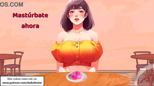 Cum nonstop at the sex cafe JOI hentai in Spanish