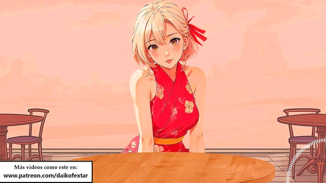 Cum nonstop at the sex cafe JOI hentai in Spanish