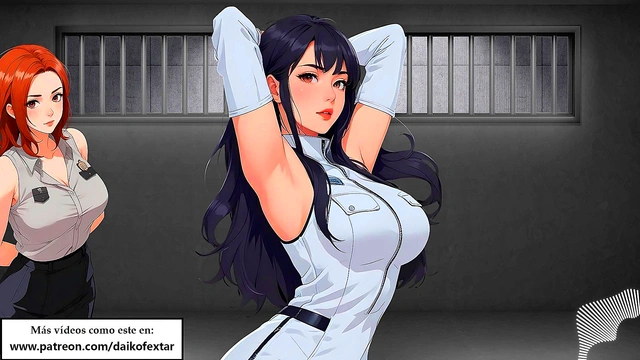 Good cop'bad cop Jerk-off instructions JOI hentai with Spanish voice