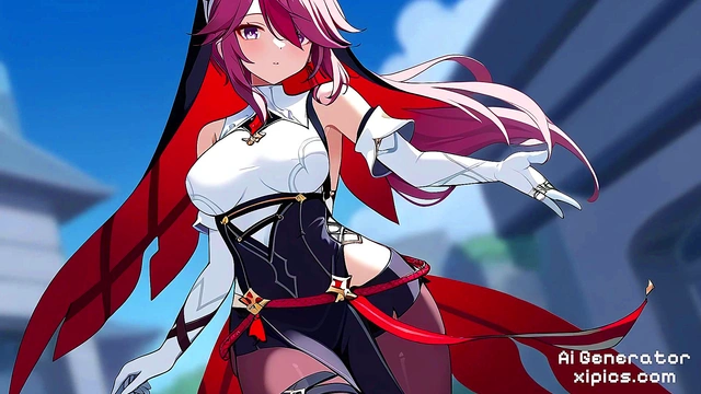 Rosaria Genshin Impact Porn and Hentai Ai compilation sexy and naked