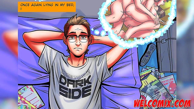 The Girlfriend of my dreams! Nerd fucking a very hot blonde! Hentai Comics