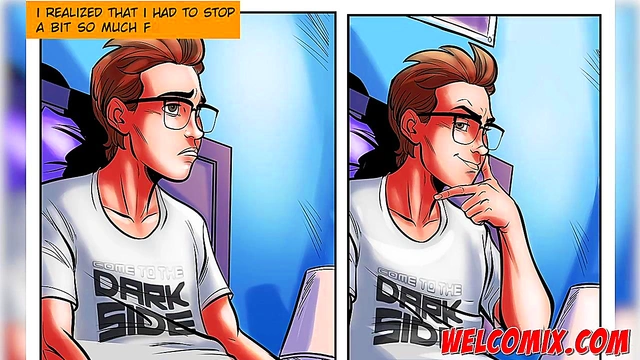 The Girlfriend of my dreams! Nerd fucking a very hot blonde! Hentai Comics