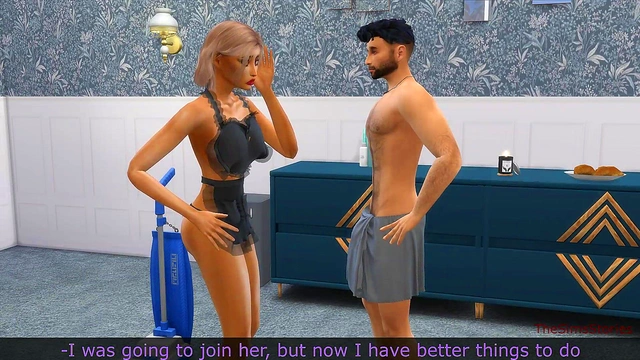 Husband cheated on his wife in a hotel with a maid hentai