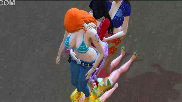 One Piece Nami x Boa Hancock x Nico Robin hentai