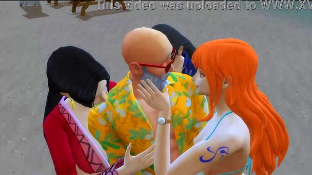 One Piece Nami x Boa Hancock x Nico Robin hentai