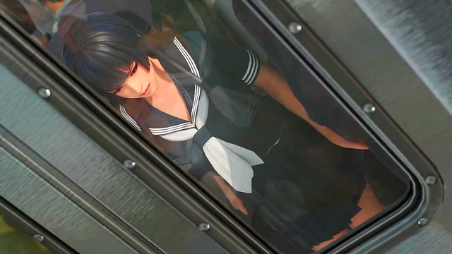 Nyotengu in train
