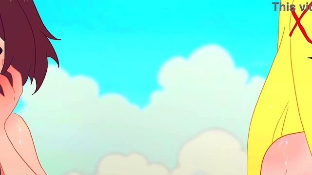 Konosyba: Girls with penises staged a train (orgy) Aqua casts penises on Megumin and