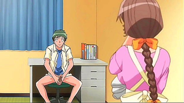 Uncensored Hentai - My stepmother catches me jerking off!!