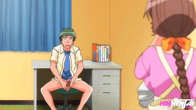 Uncensored Hentai - My stepmother catches me jerking off!!