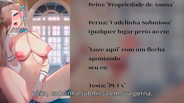 HENTAI JOI DUBBED PT BR ASUNA YUUKI / Level: Medium / BDSM'Light CBT'Anal'Humiliation