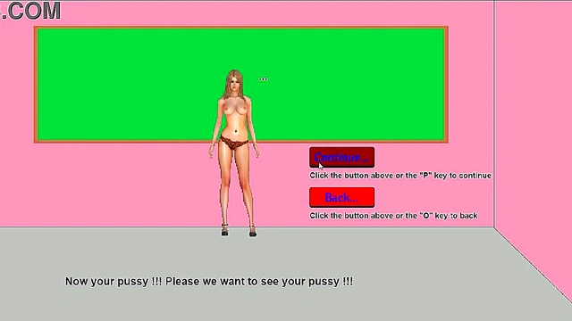 Hot teacher taking her clothes off in front of her 18 year old students in classroom and