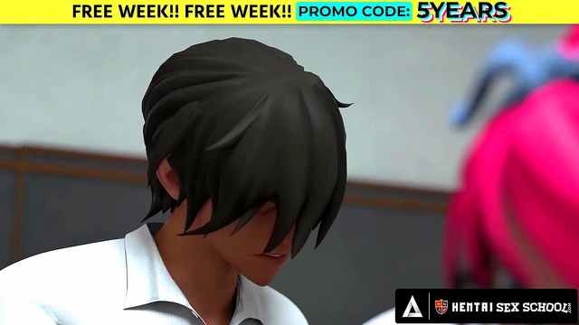 HENTAI SEX SCHOOL - Horny Stacked Principal MILF Gets Fucked Doggystyle In Front Of The