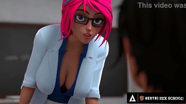 HENTAI SEX SCHOOL - Horny Stacked Principal MILF Gets Fucked Doggystyle In Front Of The