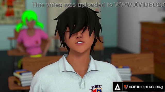 HENTAI SEX SCHOOL - Horny Stacked Principal MILF Gets Fucked Doggystyle In Front Of The