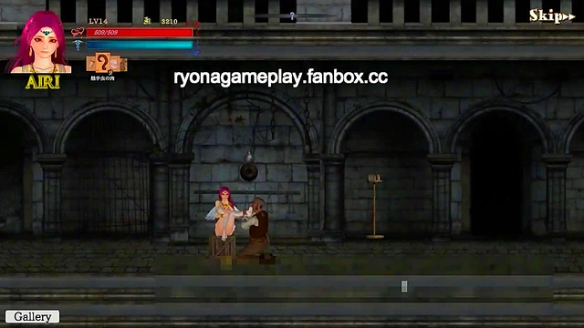 Hot pink haired lady having sex with a big man in Guilty hell 2 new hentai gameplay