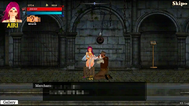 Hot pink haired lady having sex with a big man in Guilty hell 2 new hentai gameplay