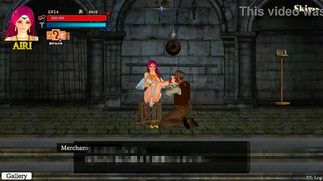 Hot pink haired lady having sex with a big man in Guilty hell 2 new hentai gameplay
