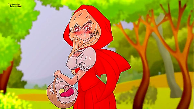 Little Red Riding Hood scolded a pervert who fucked a tree and let him know a woman's