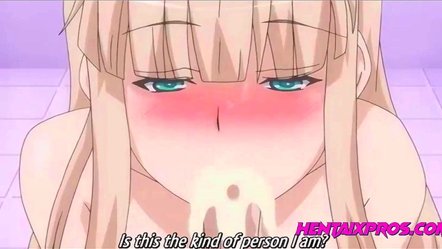 Blonde teen teased in bathtub and fucked hard in her bed