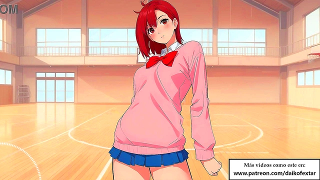 JOI hentai'Momo has fun hitting your balls Instructions in Spanish