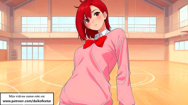 JOI hentai'Momo has fun hitting your balls Instructions in Spanish