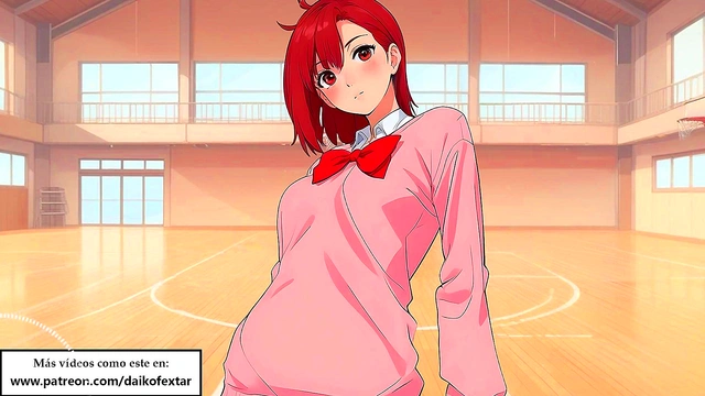 JOI hentai'Momo has fun hitting your balls Instructions in Spanish