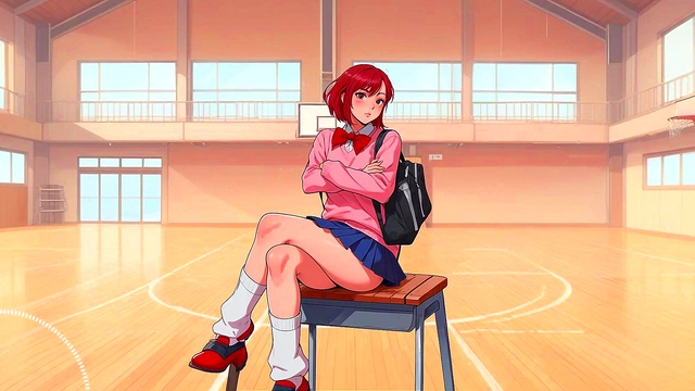 JOI hentai'Momo has fun hitting your balls Instructions in Spanish