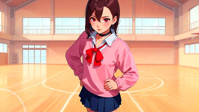 JOI hentai'Momo has fun hitting your balls Instructions in Spanish