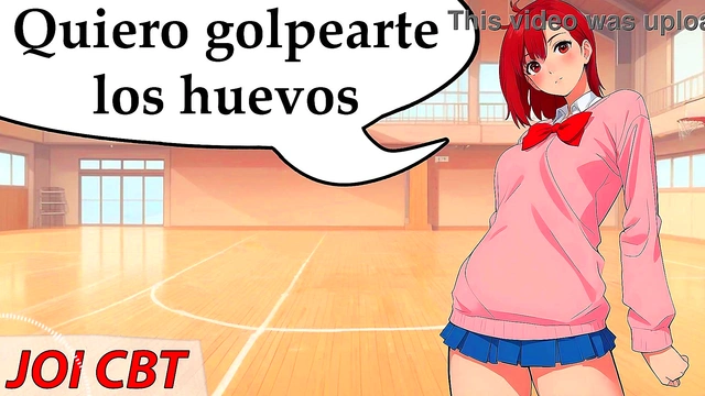 JOI hentai'Momo has fun hitting your balls Instructions in Spanish