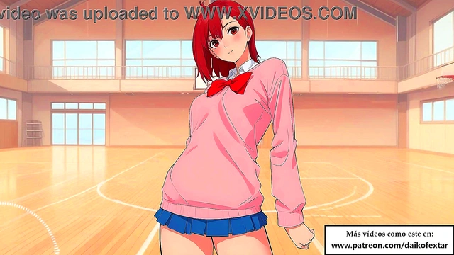 JOI hentai'Momo has fun hitting your balls Instructions in Spanish