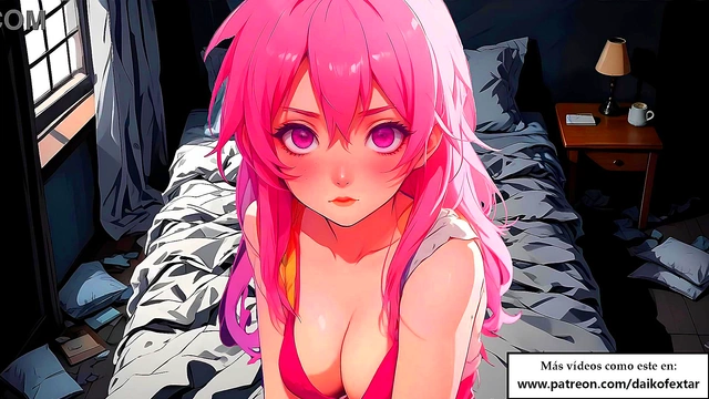 Extreme JOI'a crazy girl ties you up and fucks you non-stop Hentai role with Spanish voice