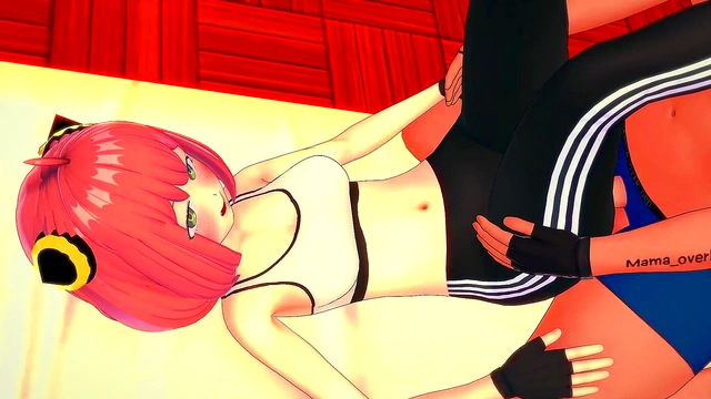 Anya finished exercising now she wants to sit on a big cock (hentai) (adult version)